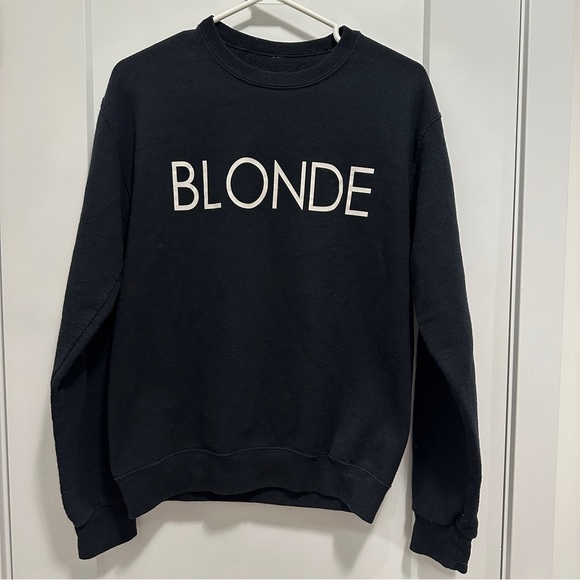 tag removed Tops - Blonde Black and White Pullover Crewneck Sweater Size Small Women’s